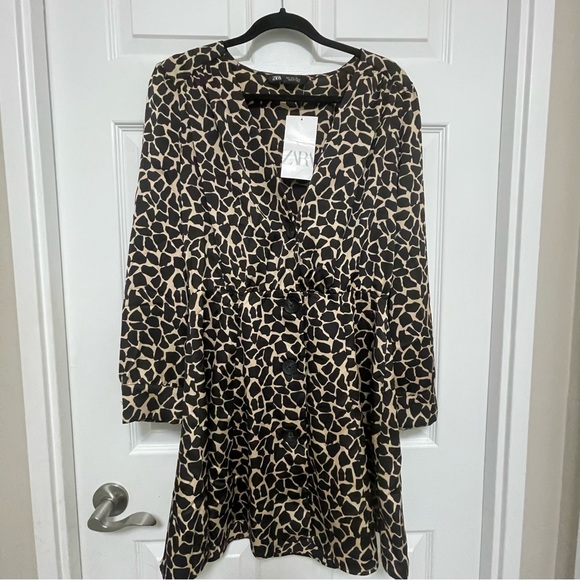 NWT ZARA PRINTED MINI DRESS - Picture 4 of 6